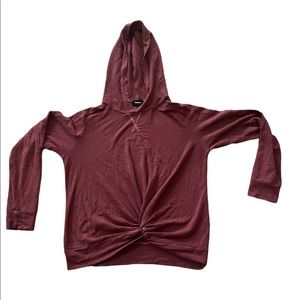 Monrow Twist Front Hoodie